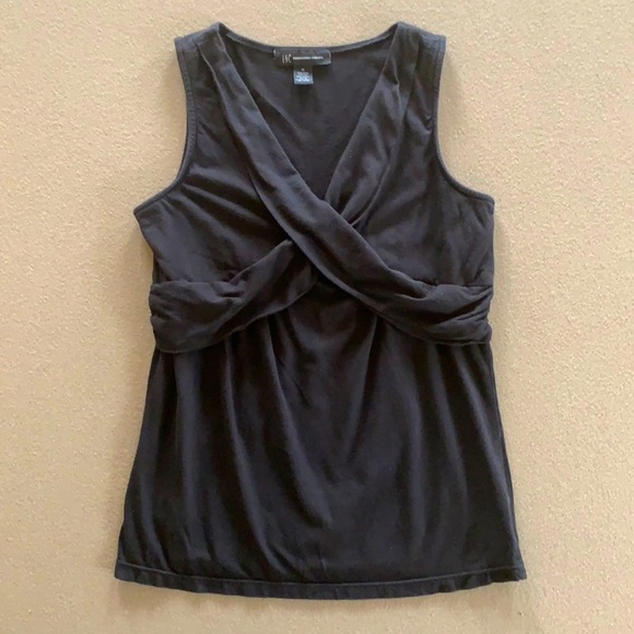 INC International Concepts Black Womens Criss Cross Top Shirt Tank Medium M - Picture 1 of 3